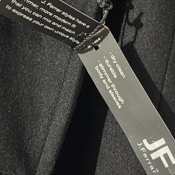NWT Jf j.ferrar men’s wool bland pea coat black medium - Picture 8 of 9